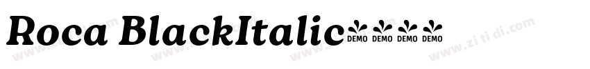 Roca BlackItalic字体转换